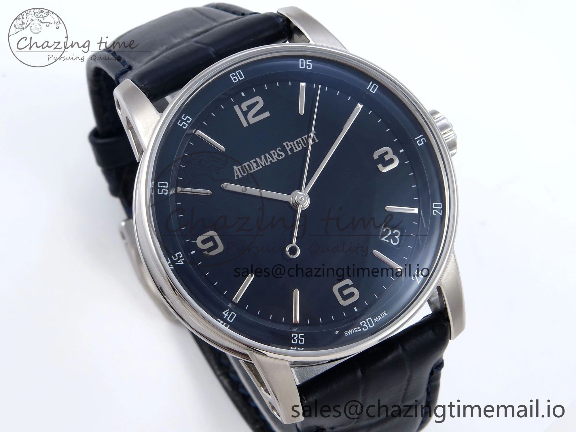 Code 11.59 SS 15210 APSF 1:1 Best Edition Blue Dial on Blue Leather Strap SA4302 Super Clone Youthful 4347