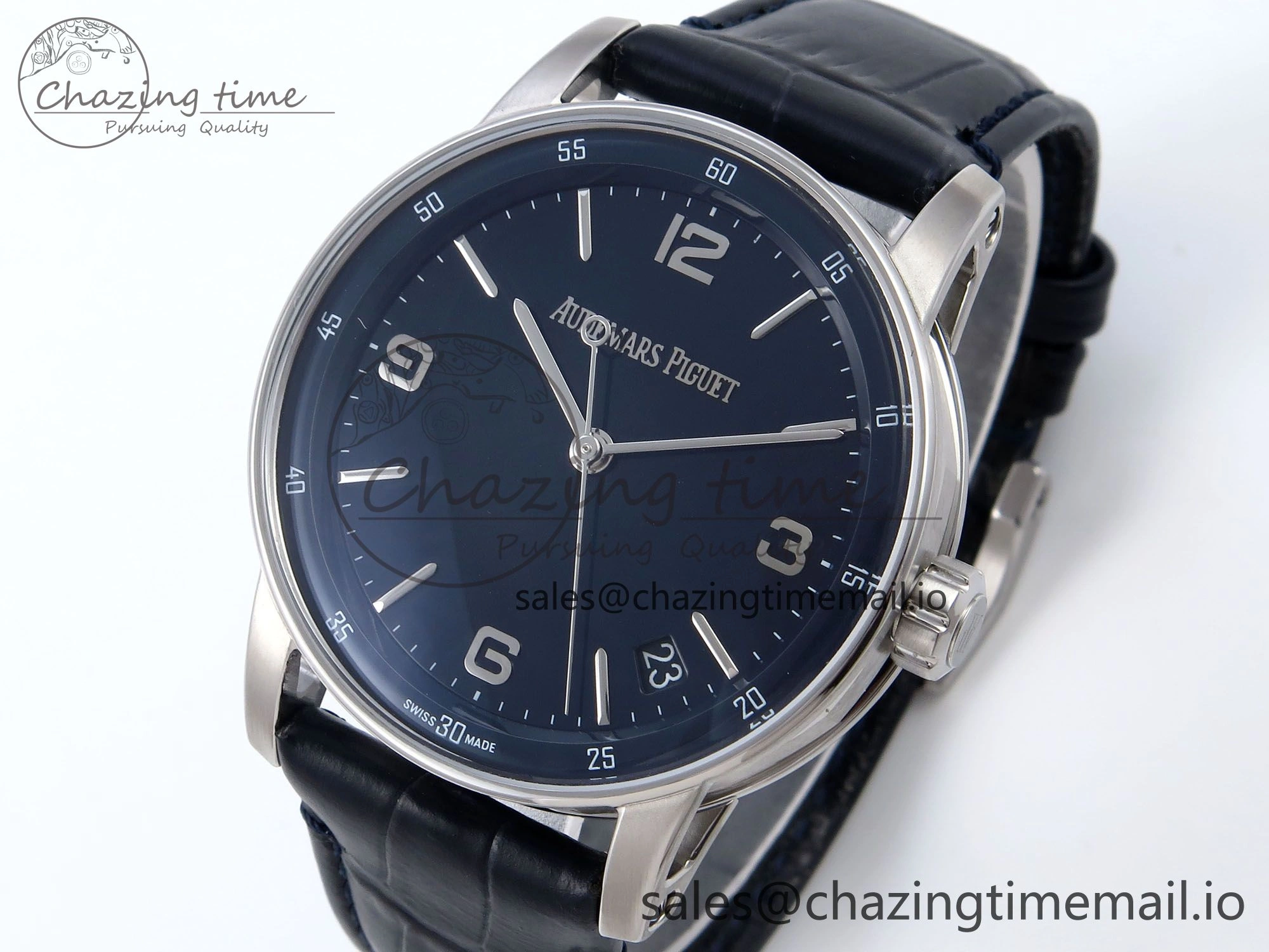 Code 11.59 SS 15210 APSF 1:1 Best Edition Blue Dial on Blue Leather Strap SA4302 Super Clone Youthful 4347