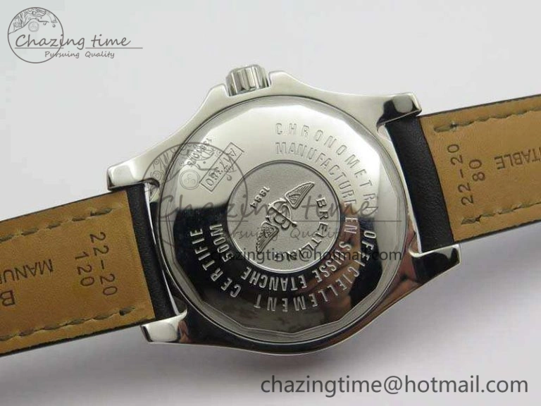 Affordable Colt Automatic 41mm SS Black Textured Dial On Black Leather Strap A 5704