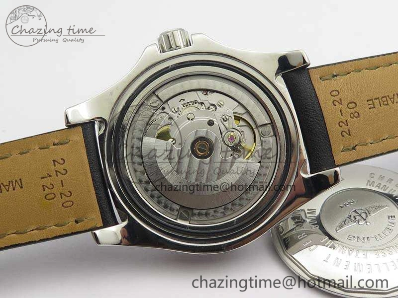 Affordable Colt Automatic 41mm SS Black Textured Dial On Black Leather Strap A 5704