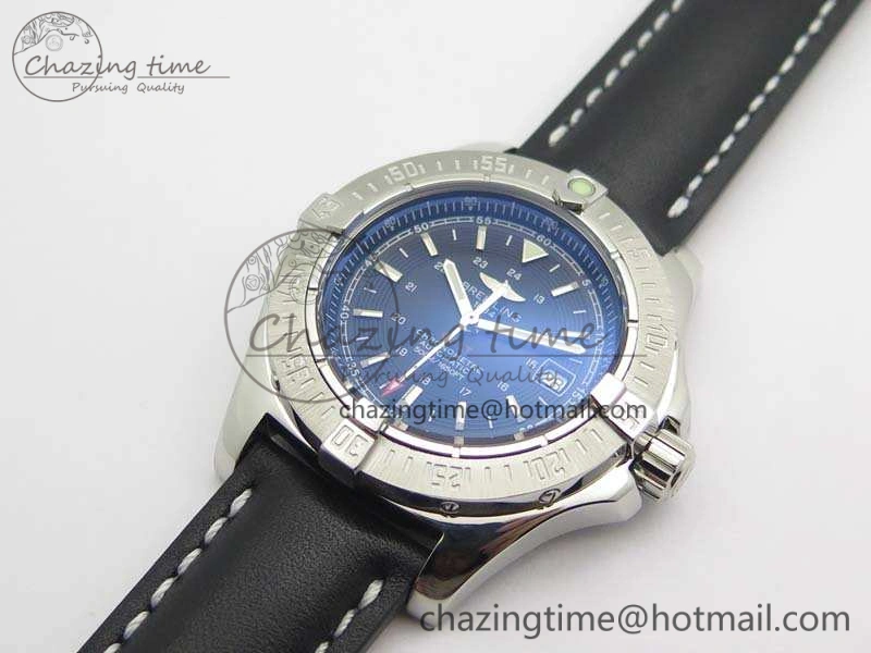 Affordable Colt Automatic 41mm SS Black Textured Dial On Black Leather Strap A 5704