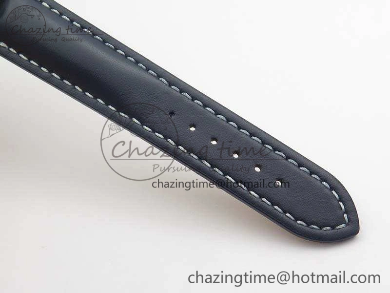 Upgraded Colt Automatic 41mm SS Blue Textured Dial On Blue Leather Strap A 5707