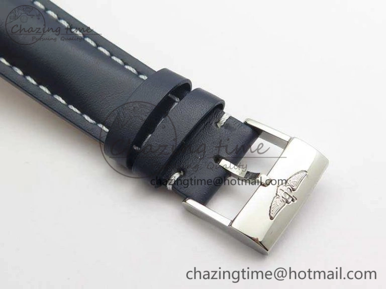 Upgraded Colt Automatic 41mm SS Blue Textured Dial On Blue Leather Strap A 5707