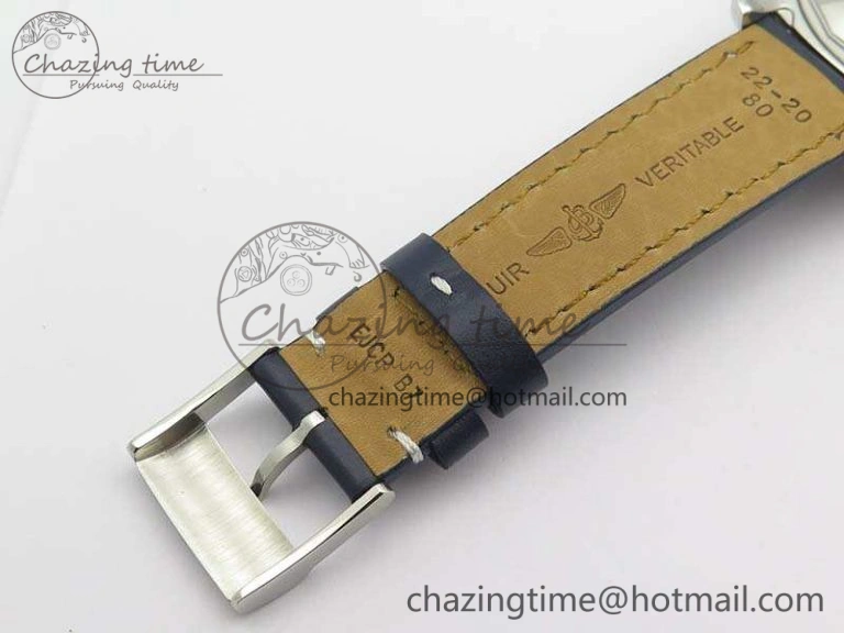 Upgraded Colt Automatic 41mm SS Blue Textured Dial On Blue Leather Strap A 5707