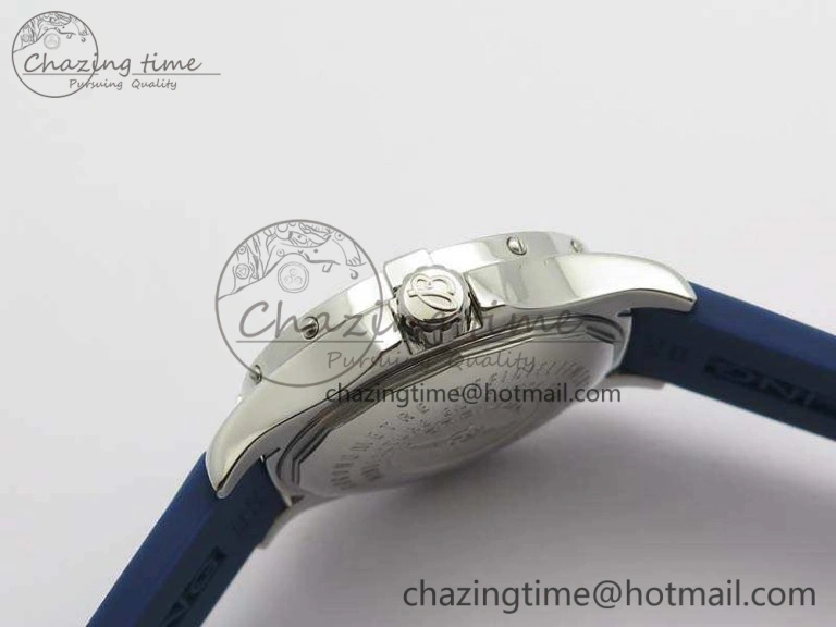 Colt Automatic 41mm SS Blue Textured Dial On Rubber Strap A Trendy 5706
