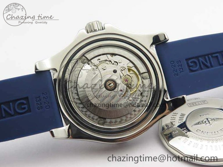 Colt Automatic 41mm SS Blue Textured Dial On Rubber Strap A Trendy 5706