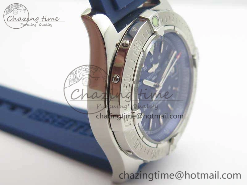 Colt Automatic 41mm SS Blue Textured Dial On Rubber Strap A Trendy 5706