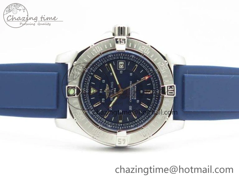 Colt Automatic 41mm SS Blue Textured Dial On Rubber Strap A Trendy 5706