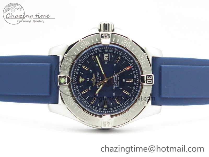 Colt Automatic 41mm SS Blue Textured Dial On Rubber Strap A Trendy 5706