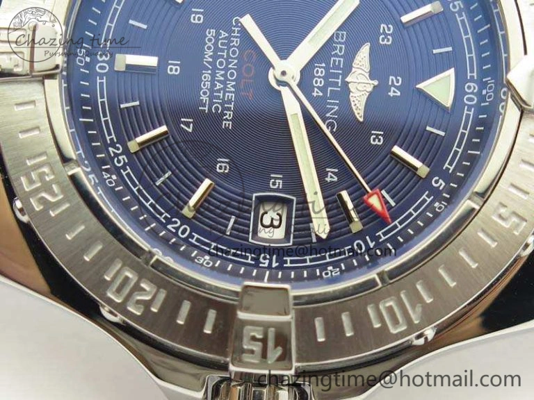 Colt Automatic 41mm SS Blue Textured Dial On Rubber Strap A Trendy 5706