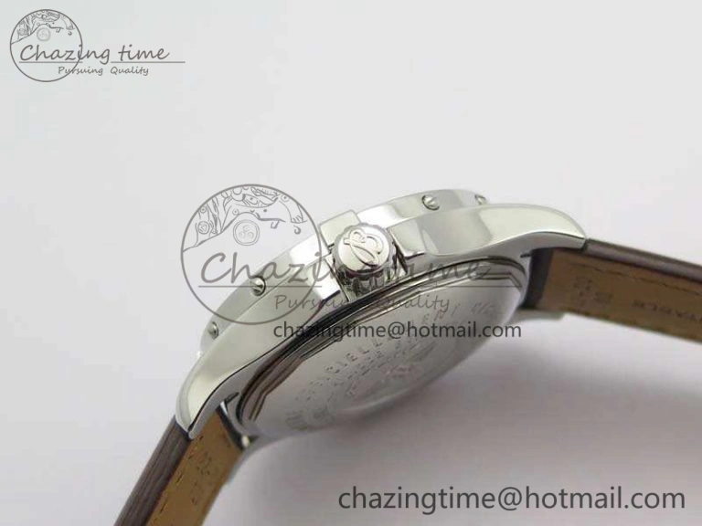 Casual Colt Automatic 41mm SS White Textured Dial On Brown Leather Strap A 5708