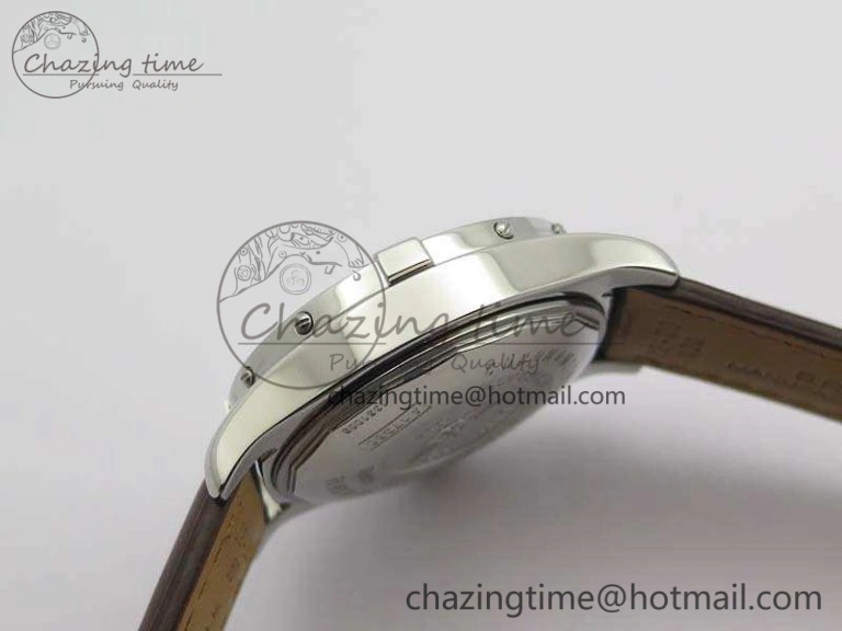 Casual Colt Automatic 41mm SS White Textured Dial On Brown Leather Strap A 5708