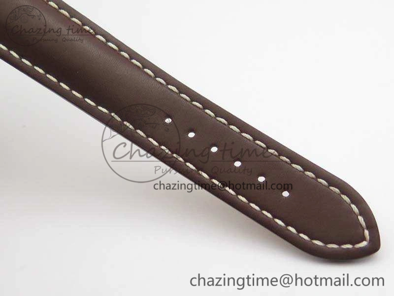 Casual Colt Automatic 41mm SS White Textured Dial On Brown Leather Strap A 5708