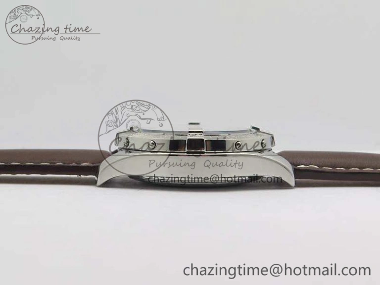 Casual Colt Automatic 41mm SS White Textured Dial On Brown Leather Strap A 5708