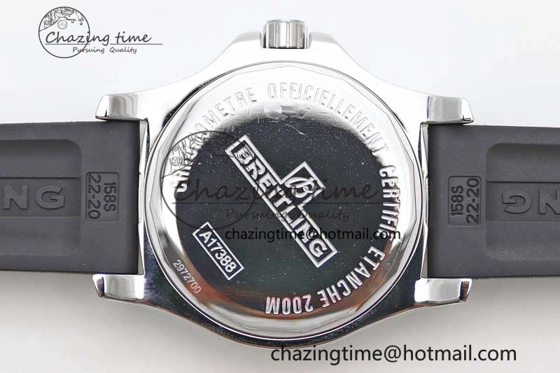 Efficient Colt Automatic 44mm SS TF 1:1 Best Edition Black Textured Dial on Rubber Strap A 5531