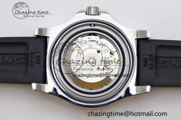 Efficient Colt Automatic 44mm SS TF 1:1 Best Edition Black Textured Dial on Rubber Strap A 5531