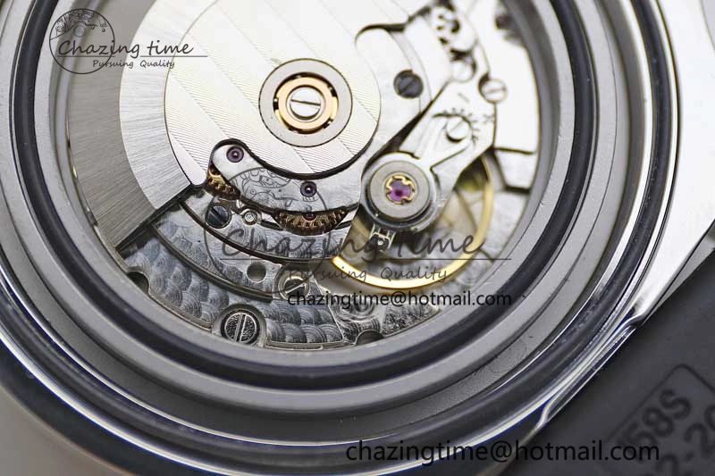 Efficient Colt Automatic 44mm SS TF 1:1 Best Edition Black Textured Dial on Rubber Strap A 5531