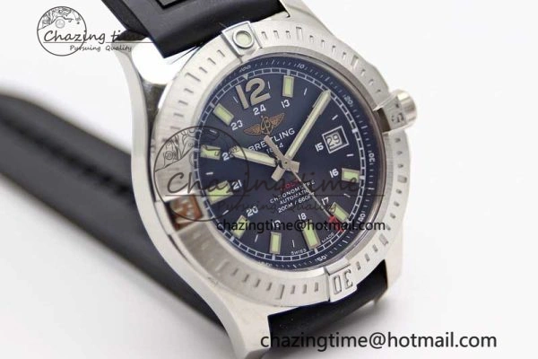 Efficient Colt Automatic 44mm SS TF 1:1 Best Edition Black Textured Dial on Rubber Strap A 5531