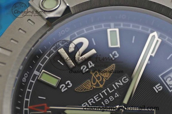 ZeroBulk Colt Automatic 44mm SS TF 1:1 Best Edition Black Textured Dial on SS Bracelet A 5528