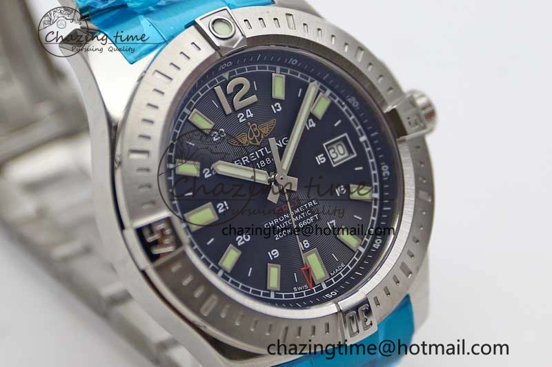 ZeroBulk Colt Automatic 44mm SS TF 1:1 Best Edition Black Textured Dial on SS Bracelet A 5528