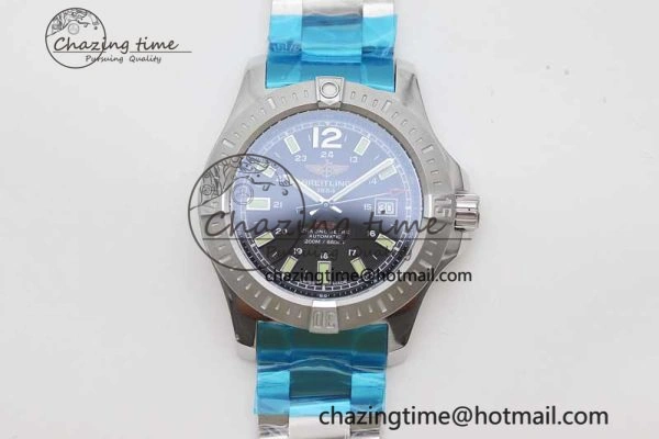ZeroBulk Colt Automatic 44mm SS TF 1:1 Best Edition Black Textured Dial on SS Bracelet A 5528