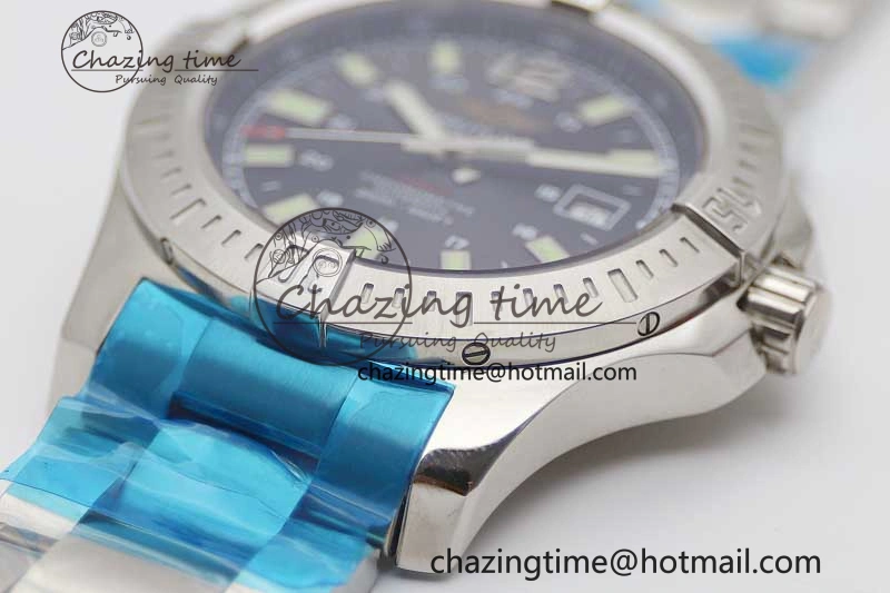 ZeroBulk Colt Automatic 44mm SS TF 1:1 Best Edition Black Textured Dial on SS Bracelet A 5528