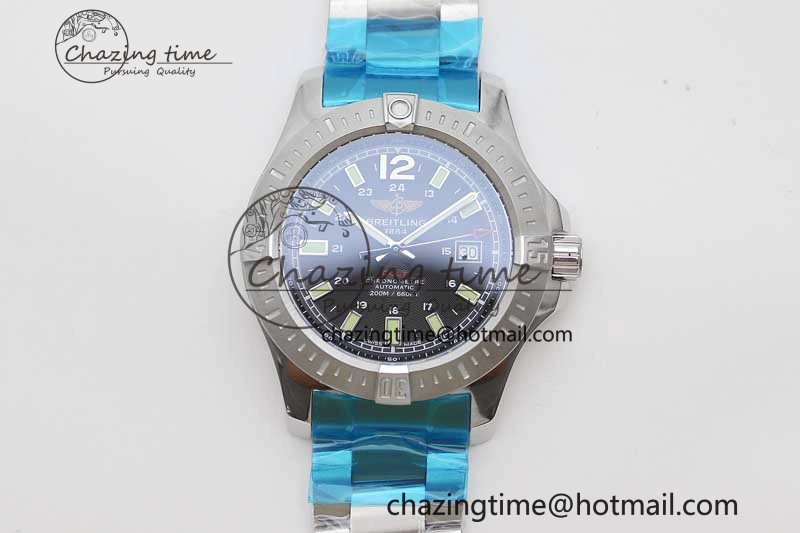 ZeroBulk Colt Automatic 44mm SS TF 1:1 Best Edition Black Textured Dial on SS Bracelet A 5528