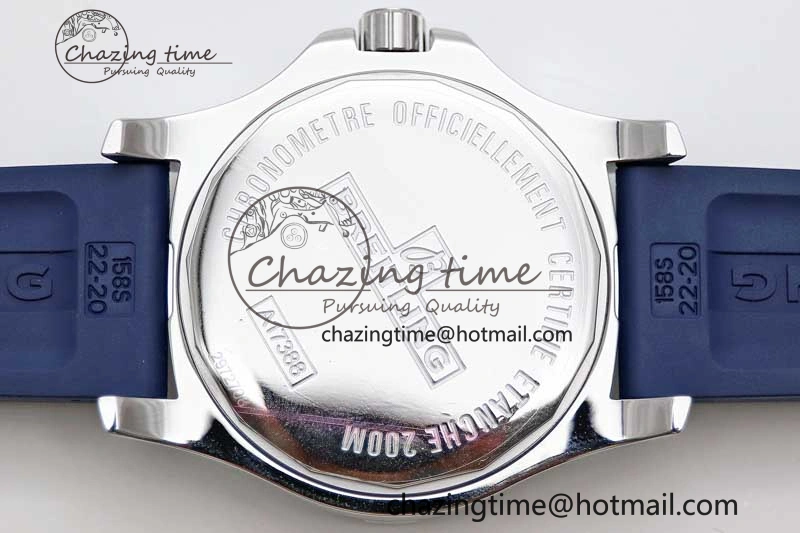 Colt Automatic 44mm SS TF 1:1 Best Edition Blue Textured Dial on Rubber Strap A Reliable 5524