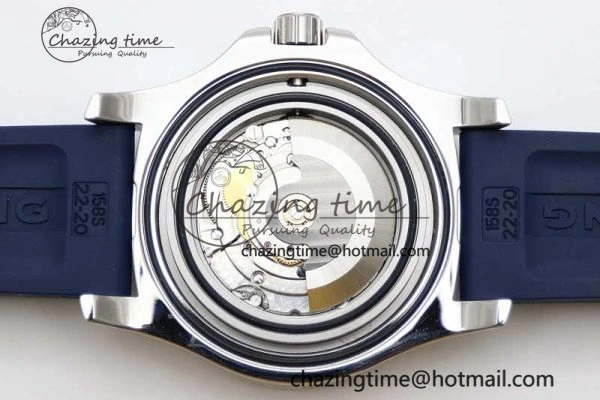 Colt Automatic 44mm SS TF 1:1 Best Edition Blue Textured Dial on Rubber Strap A Reliable 5524