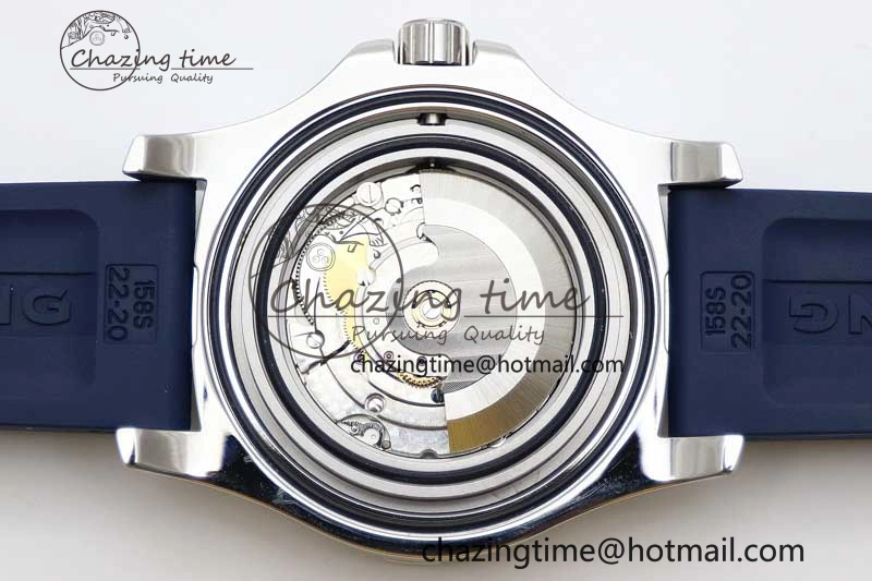 Colt Automatic 44mm SS TF 1:1 Best Edition Blue Textured Dial on Rubber Strap A Reliable 5524