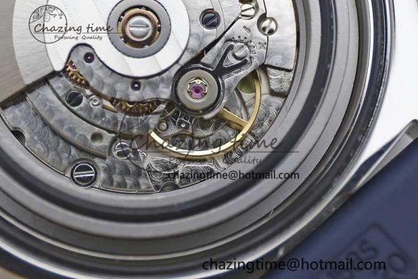 Colt Automatic 44mm SS TF 1:1 Best Edition Blue Textured Dial on Rubber Strap A Reliable 5524