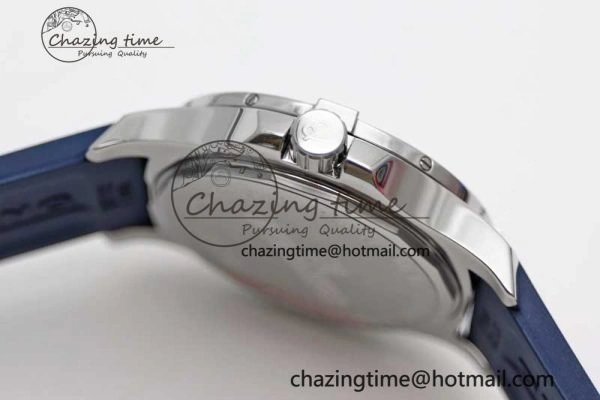 Colt Automatic 44mm SS TF 1:1 Best Edition Blue Textured Dial on Rubber Strap A Reliable 5524