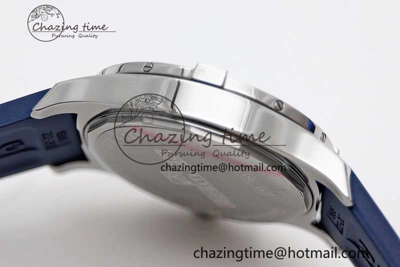 Colt Automatic 44mm SS TF 1:1 Best Edition Blue Textured Dial on Rubber Strap A Reliable 5524