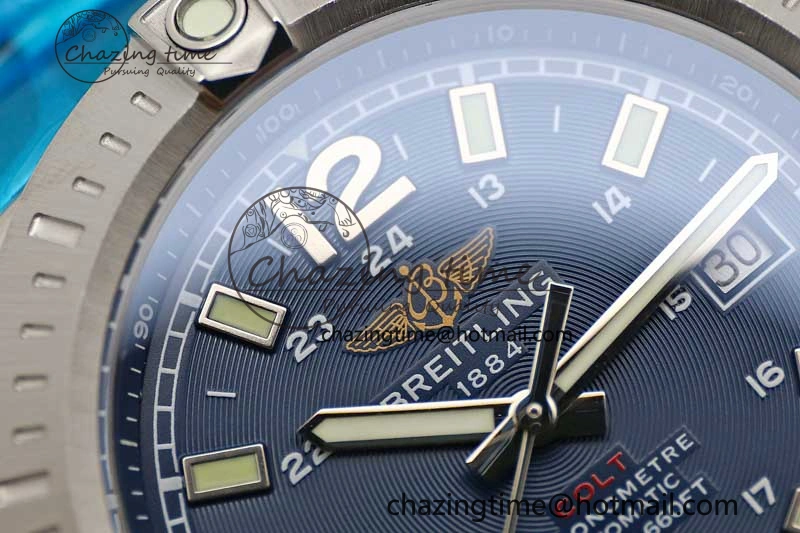 Thermal Colt Automatic 44mm SS TF 1:1 Best Edition Blue Textured Dial on SS Bracelet A 5530