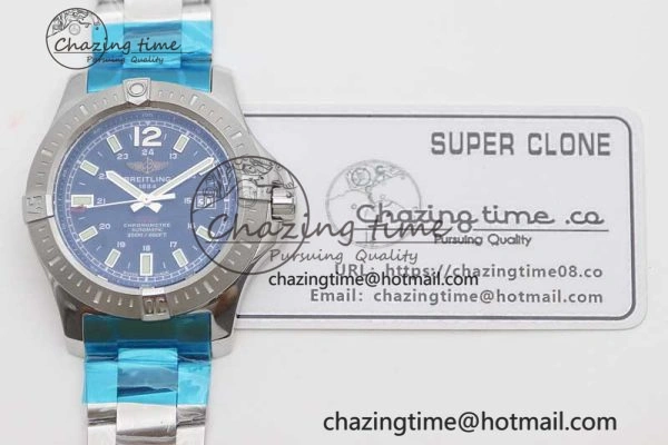 Thermal Colt Automatic 44mm SS TF 1:1 Best Edition Blue Textured Dial on SS Bracelet A 5530