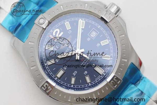 Thermal Colt Automatic 44mm SS TF 1:1 Best Edition Blue Textured Dial on SS Bracelet A 5530