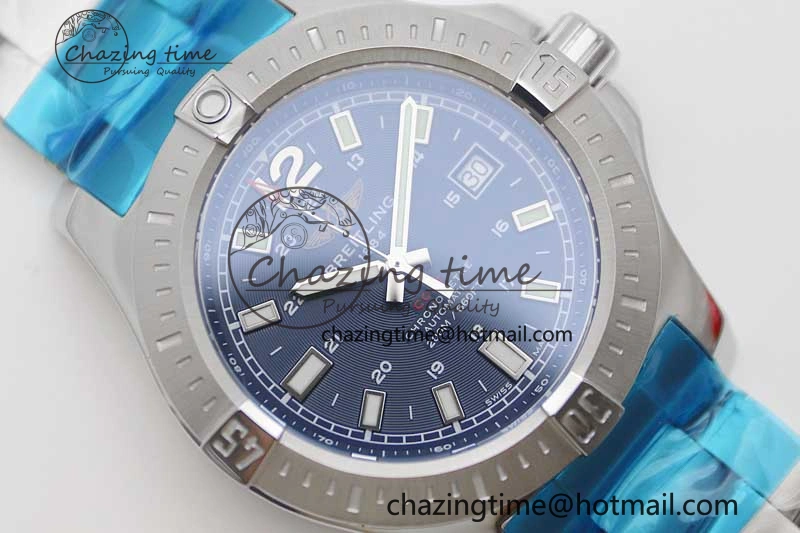 Thermal Colt Automatic 44mm SS TF 1:1 Best Edition Blue Textured Dial on SS Bracelet A 5530