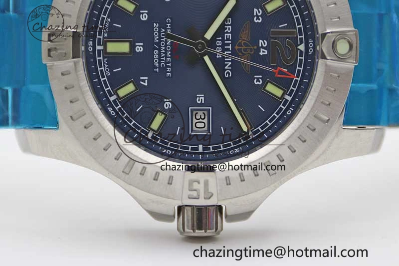 Thermal Colt Automatic 44mm SS TF 1:1 Best Edition Blue Textured Dial on SS Bracelet A 5530
