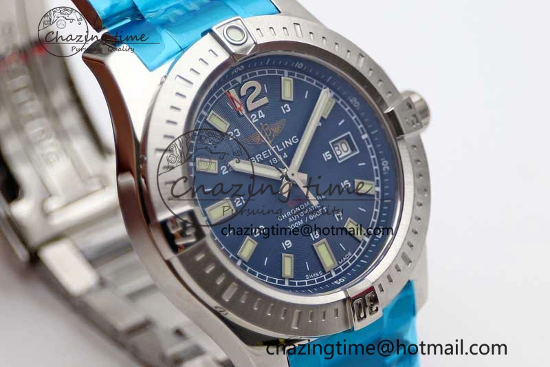 Thermal Colt Automatic 44mm SS TF 1:1 Best Edition Blue Textured Dial on SS Bracelet A 5530