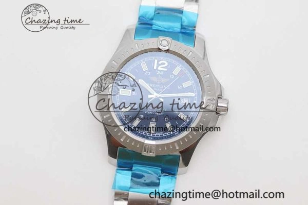 Thermal Colt Automatic 44mm SS TF 1:1 Best Edition Blue Textured Dial on SS Bracelet A 5530
