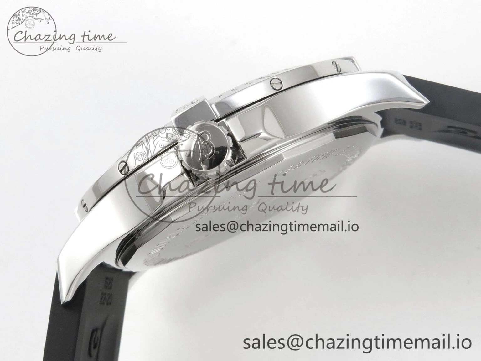Sleek Colt Automatic 44mm TF 1:1 Best Edition Black Dial on Black Rubber Strap A2824 V 5394