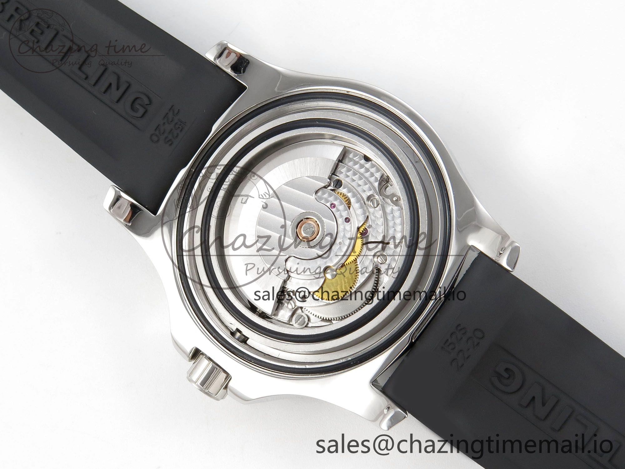 Sleek Colt Automatic 44mm TF 1:1 Best Edition Black Dial on Black Rubber Strap A2824 V 5394
