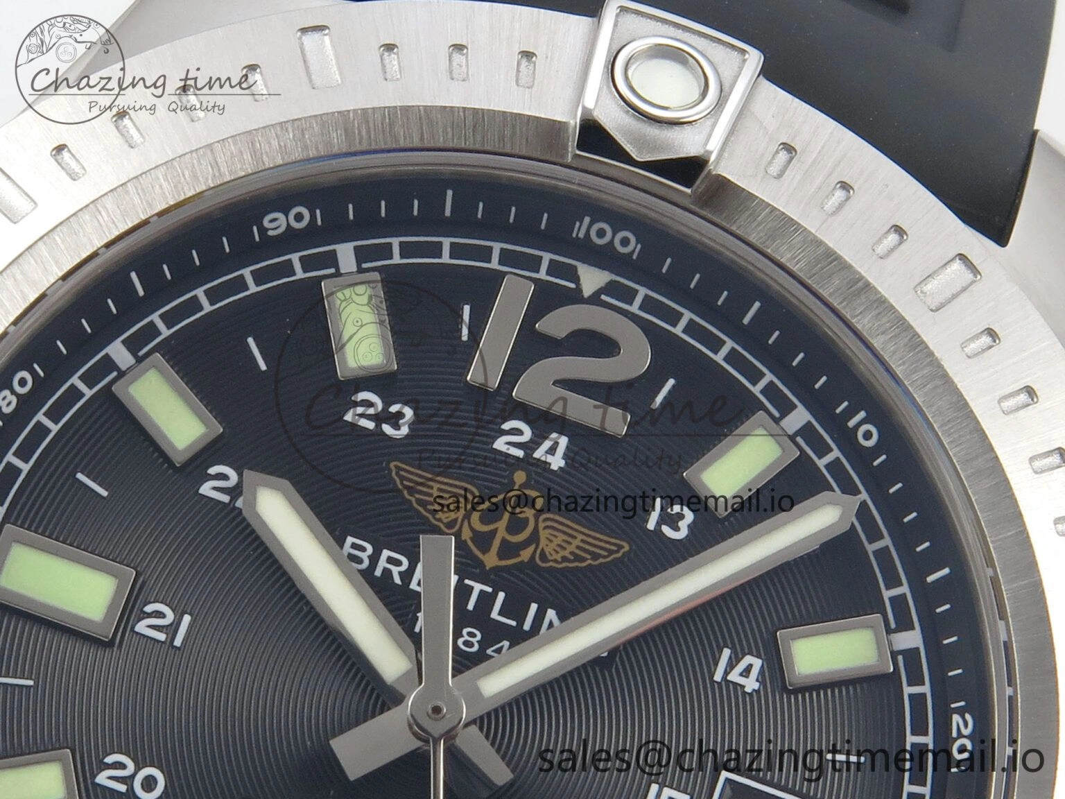 Sleek Colt Automatic 44mm TF 1:1 Best Edition Black Dial on Black Rubber Strap A2824 V 5394