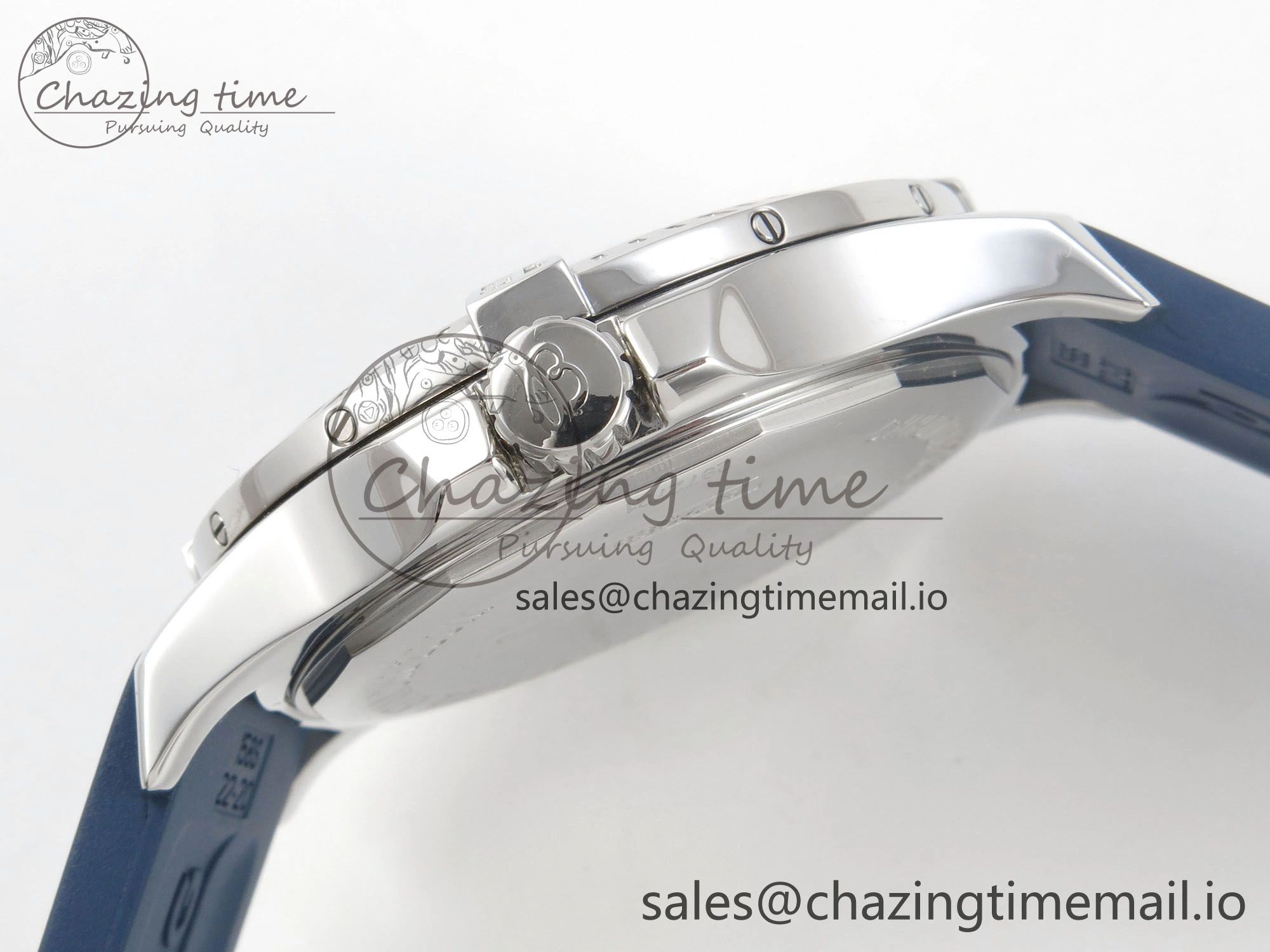Colt Automatic 44mm TF 1:1 Best Edition Blue Dial on Blue Rubber Strap A2824 V EyeCatching 5391