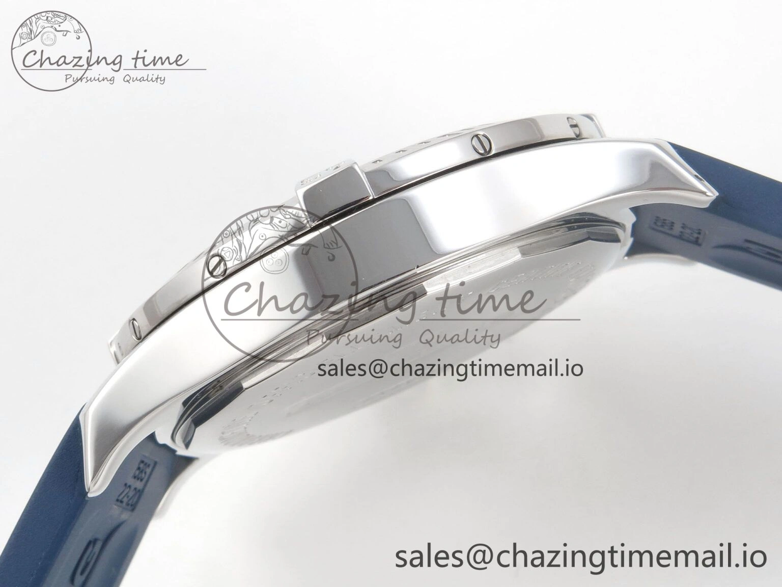 Colt Automatic 44mm TF 1:1 Best Edition Blue Dial on Blue Rubber Strap A2824 V EyeCatching 5391