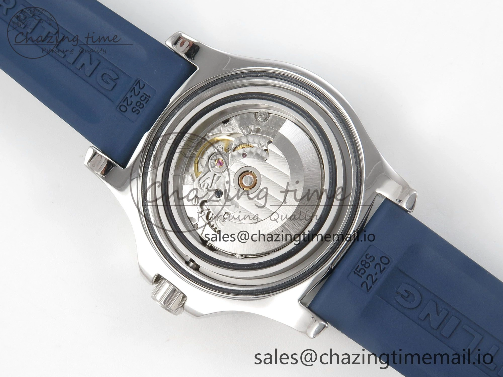 Colt Automatic 44mm TF 1:1 Best Edition Blue Dial on Blue Rubber Strap A2824 V EyeCatching 5391