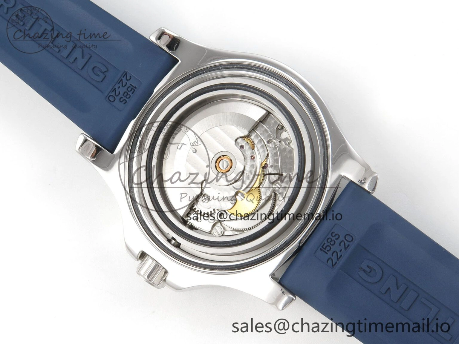 Colt Automatic 44mm TF 1:1 Best Edition Blue Dial on Blue Rubber Strap A2824 V EyeCatching 5391