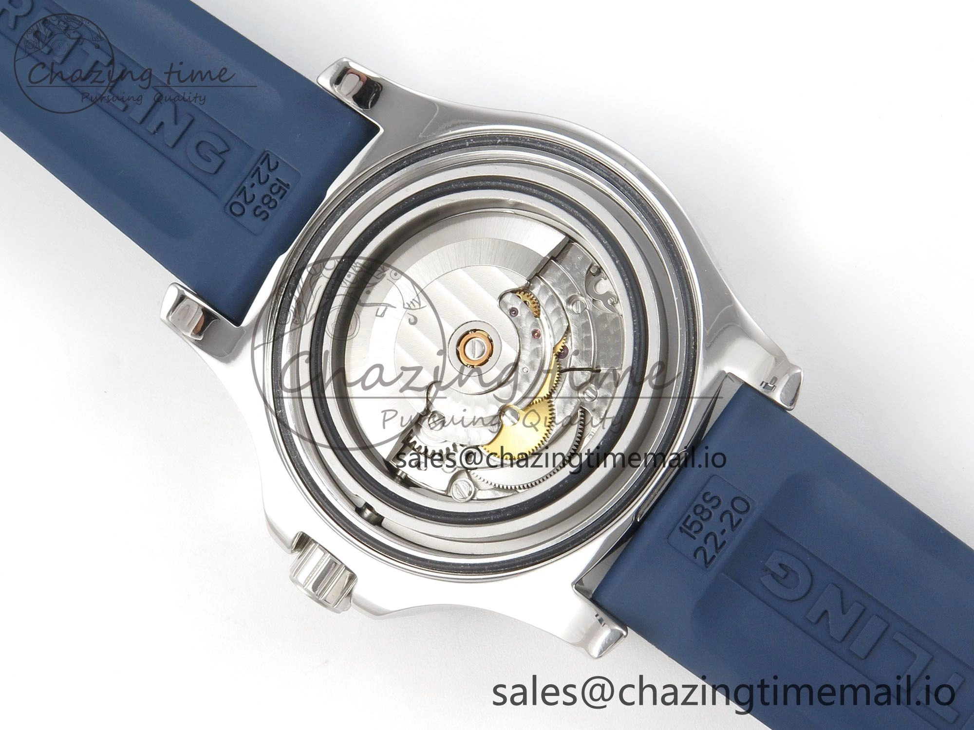 Colt Automatic 44mm TF 1:1 Best Edition Blue Dial on Blue Rubber Strap A2824 V EyeCatching 5391