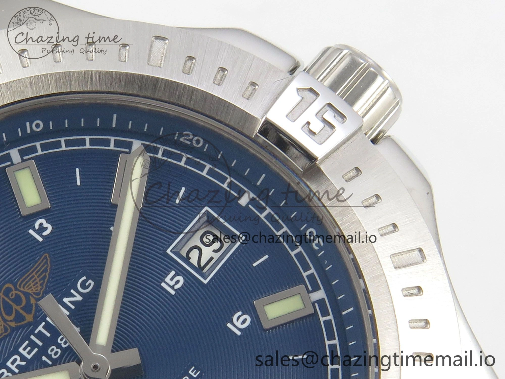 Colt Automatic 44mm TF 1:1 Best Edition Blue Dial on Blue Rubber Strap A2824 V EyeCatching 5391