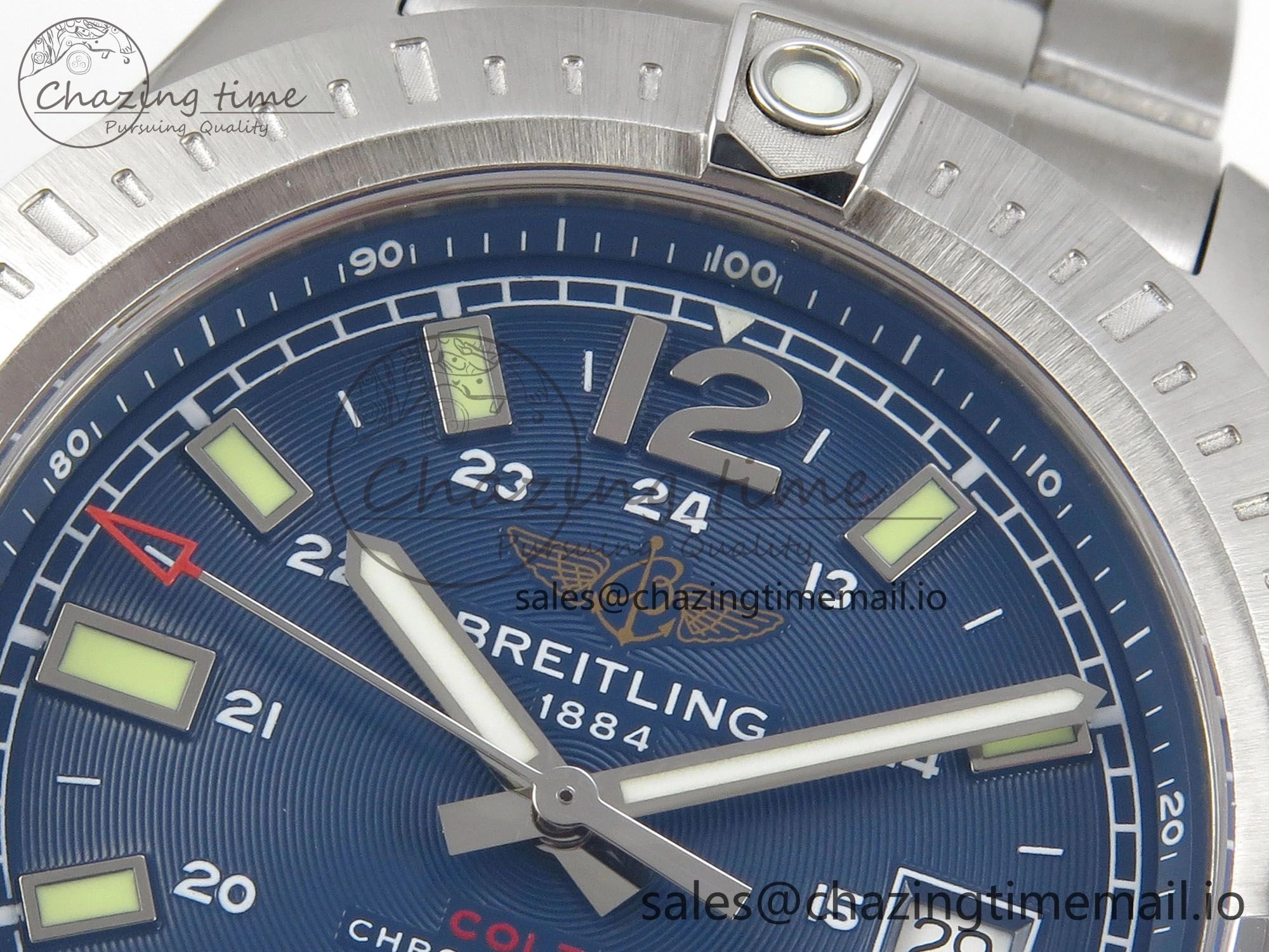 Colt Automatic 44mm TF1:1 Best Edition Blue Dial on SS Bracelet A2824 V Tailored 5410